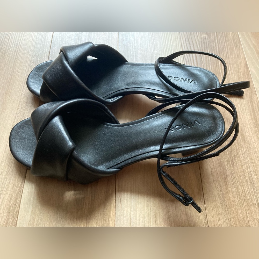 VINCE
Rosalie Block-Heel Leather Sandals NWT